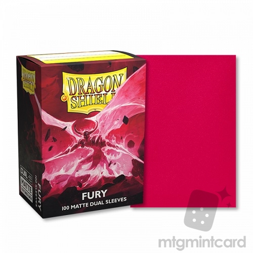 Dragon Shield 100 - Standard Deck Protector Sleeves - Dual Matte - Fury (Alaric, Crimson King) - AT-15055