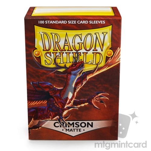 Dragon Shield 100 - Standard Deck Protector Sleeves - Matte Crimson - AT-11021