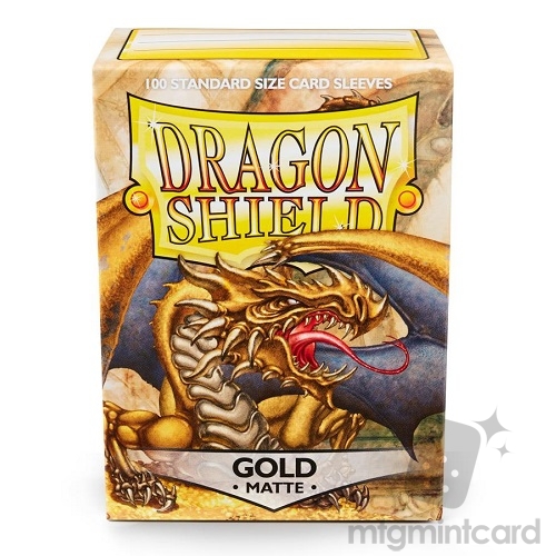 Dragon Shield 100 - Standard Deck Protector Sleeves - Matte Gold - AT-11006