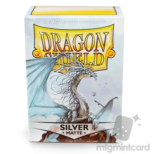Dragon Shield 100 - Standard Deck Protector Sleeves - Matte Silver - AT-11008