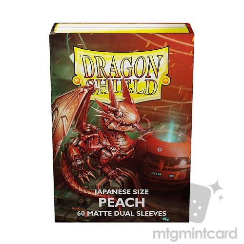 Dragon Shield 60 - Deck Protector Sleeves - Japanese Size Dual Matte - Peach (Piip) - AT-15153