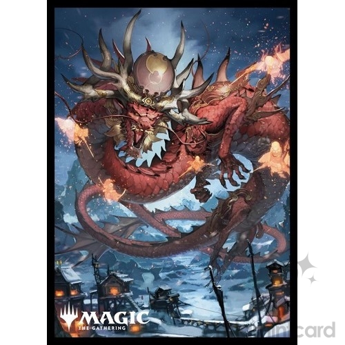 Ensky 80 - Magic MTG Players Card Sleeves - Kamigawa: Neon Dynasty - Atsushi, the Blazing Sky - MTGS-210