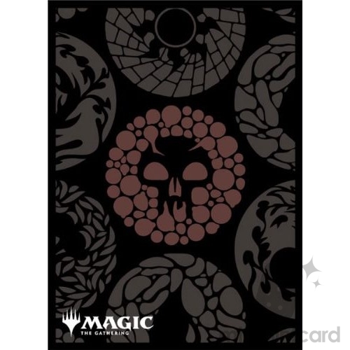 Ensky 80 - Magic MTG Players Card Sleeves - MANA-MINIMALIST - Black Mana (Pattern) - MTGS-294