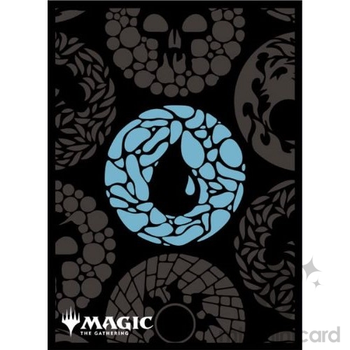 Ensky 80 - Magic MTG Players Card Sleeves - MANA-MINIMALIST - Blue Mana (Pattern) - MTGS-293