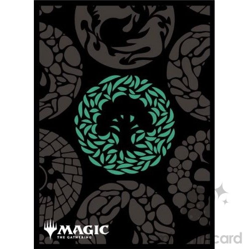 Ensky 80 - Magic MTG Players Card Sleeves - MANA-MINIMALIST - Green Mana (Pattern) - MTGS-296