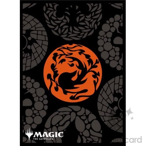Ensky 80 - Magic MTG Players Card Sleeves - MANA-MINIMALIST - Red Mana (Pattern) - MTGS-295