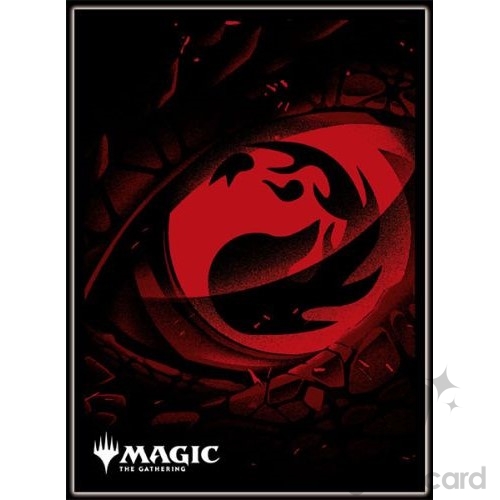 Ensky 80 - Magic MTG Players Card Sleeves - MANA-MINIMALIST - Red Mana (Symbol) - MTGS-301