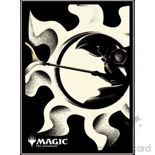 Ensky 80 - Magic MTG Players Card Sleeves - MANA-MINIMALIST - White Mana (Symbol) - MTGS-298