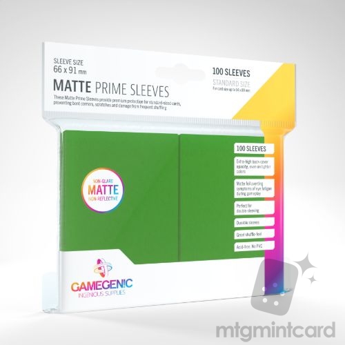 Gamegenic 100 - Matte Prime Sleeves - Green - GGS10031ML