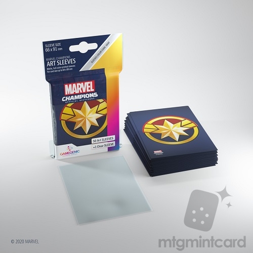 Gamegenic - Marvel Champions 50+1 - Matte Art Sleeves - Captain Marvel - GGS10092ML