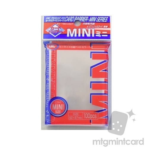KMC 100 Mini Size card sleeves deck protectors - Mini Clear - 000143
