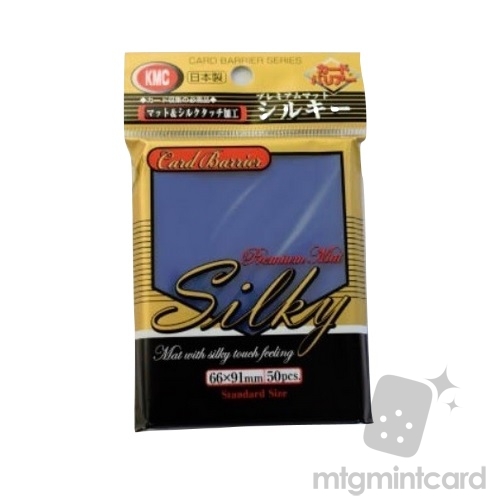 KMC 50 card sleeves deck protectors - Standard Size - Silky Matte Blue - 001706