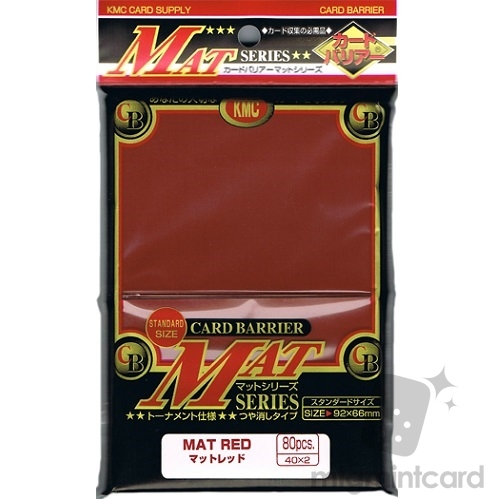 KMC 80 card sleeves deck protectors - Mat Red - 001133