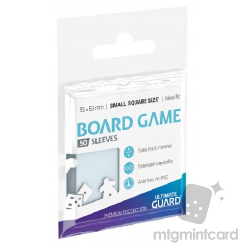 Ultimate Guard 50 - Premium Soft Sleeves for Board Game Cards Small Square UGD010885