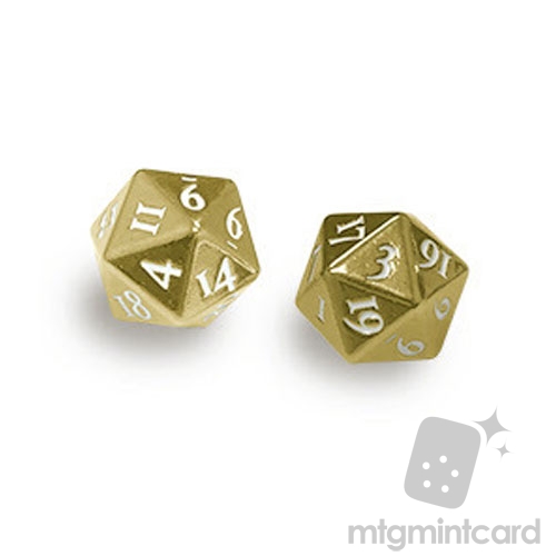 Ultra PRO Dice - 2-Dice Set Heavy Metal (D20) - Gold - 85089