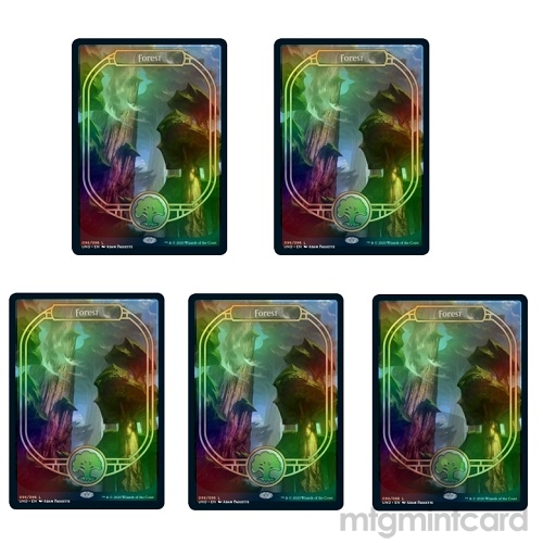 5 x Unsanctioned UND Foil Full Art Forest