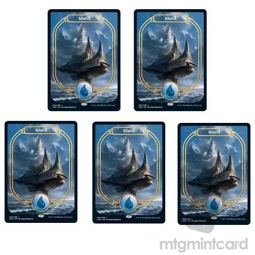 5 x Unsanctioned UND Non-Foil Full Art Island