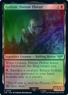 gollum card mtg FOIL GOLLUM, PATIENT PLOTTER X4 The Lord Of The Rings Magic MTG MINT CARD