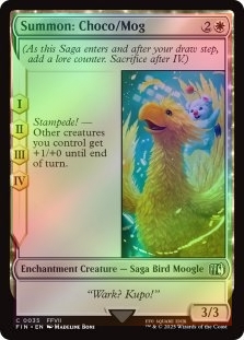 FOIL SUMMON: FAT CHOCOBO X4 Final Fantasy FIN Magic MTG MINT CARD | eBay