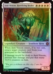 FOIL ANTI-VENOM, HORRIFYING HEALER Marvel's Spider-man SPM Magic MTG MINT  CARD | eBay