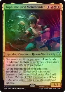 FOIL TOPH, THE FIRST METALBENDER Avatar: The Last Airbender TLA Magic MTG CARD FOIL TOPH, THE FIRST METALBENDER Avatar: The Last Airbender TLA Magic MTG CARD