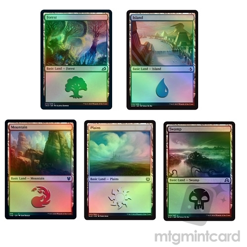 Card Lot - 100 Foil Basic Land