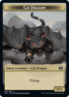 Cat Dragon Token (19/24) // Monk Token (6/24)