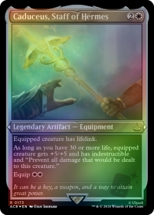 Caduceus, Staff of Hermes (Foil-etched)