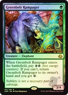Greenbelt Rampager (Aether Revolt Prerelease)
