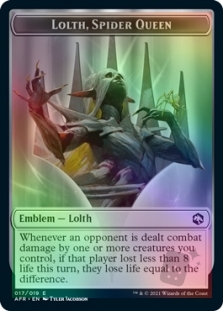 Dog Illusion Token (3/19) // Emblem Lolth, Spider Queen (17/19)