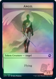 Dog Illusion Token (3/19) // Angel Token (1/19)
