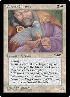 Carrier Pigeons (Man & Bird)