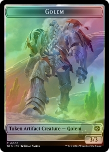 Golem Token (006) // Treasure Token (018)