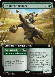 Brightcap Badger (Extended Art) // Fungus Frolic (Extended Art)