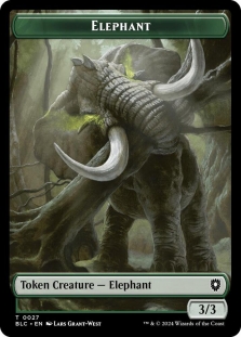 Elephant Token (027) // Squid Token (017)