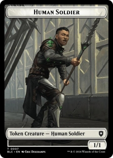 Human Soldier Token (007) // Wolf Token (035)