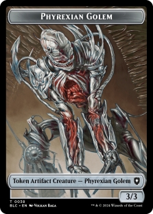 Phyrexian Golem Token (038) // Faerie Token (012)