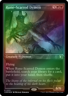 Rune-Scarred Demon (Foil-etched)