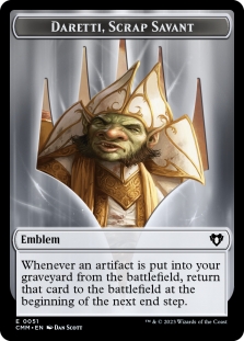 Eldrazi Scion Token (002) // Emblem Daretti, Scrap Savant (051)