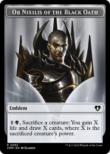 The Monarch Token (050) // Emblem Ob Nixilis of the Black Oath (052)