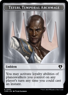 Bird Token (004) // Emblem Teferi, Temporal Archmage (053)