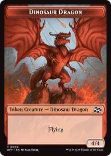 Dinosaur Dragon Token (004) // Treasure Token (011)