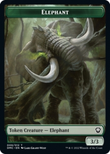 Elephant Token (9/12) // Treasure Token (24/26)