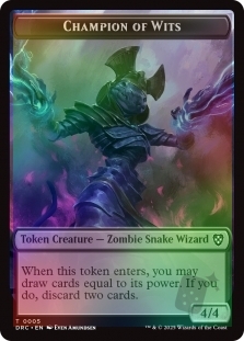 Zombie Token (003) // Champion of Wits Token (005)