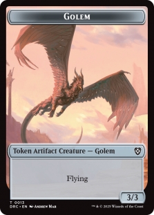 Nalaar Aetherjet Token (016) // Golem Token (013)