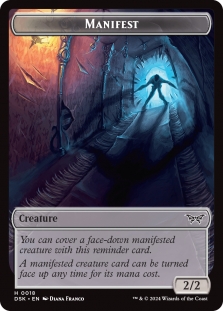 Phyrexian Beast Token (015) // Manifest Token (018)