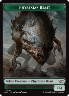 Phyrexian Beast Token (015) // Manifest Token (018)