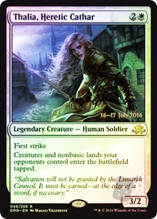 Thalia, Heretic Cathar (Eldritch Moon Prerelease)
