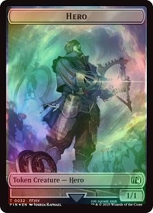 Human Soldier Token (001) (Surge Foil) // Hero Token (032) (Surge Foil)