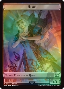 Human Soldier (001) (Surge Foil) // Hero Token (033) (Surge Foil)